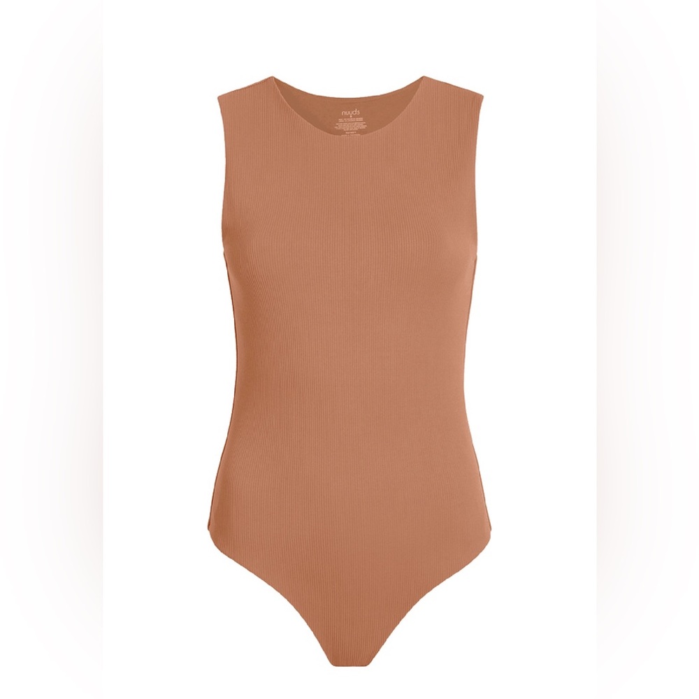 Nuuds Crewneck Tank Bodysuit Women’s Small Tan